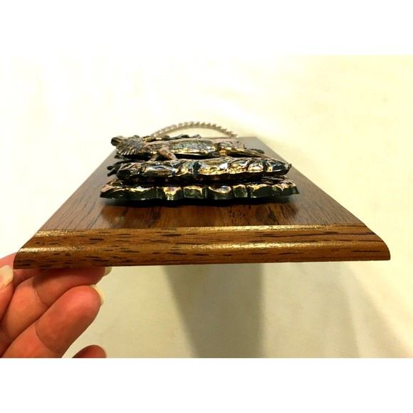 Vintage A & F Copper Tone 3D Set of 2 Wildlife Wall Plaque Deer Elk Canada - Picture 8 of 12